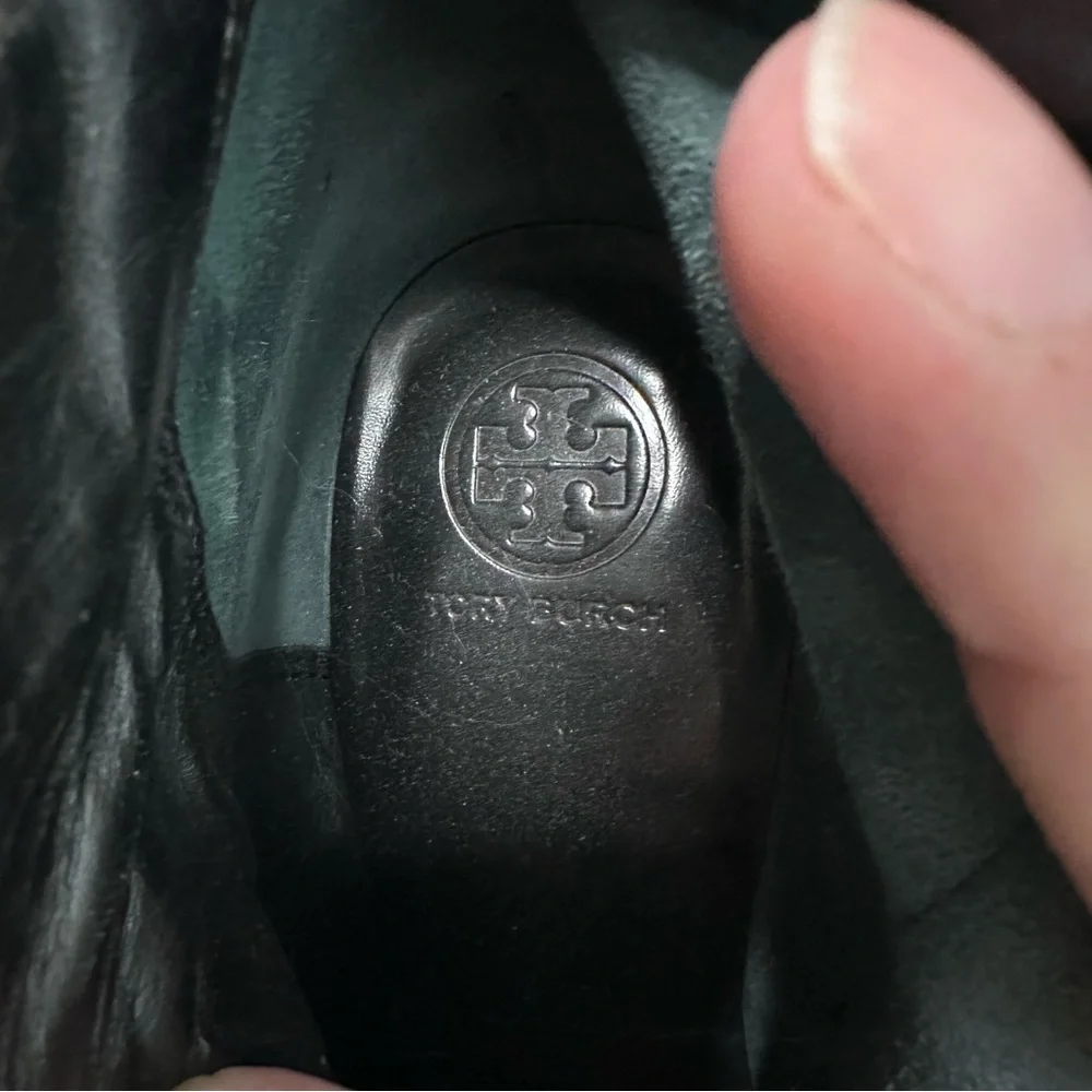 Tory Burch Sofia Wedge Bootie Black Nappa Leather - Picture 7 of 9